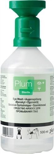 PLUM Frasco lavaojos 0,5l 3pcs/crt. Tiempo de lavado aprox. 5min. PLOMO