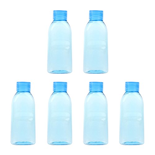 6 Piezas De Plástico Recargables Botellas De Enjuague Bucal De Viaje Vacías Lavaojos Champú Lociones Contenedores 100 Ml 250 Ml - Azul 100ml