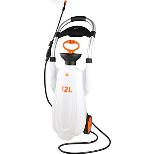 TLMYDD Rociador de riego del Agua de riego de aspersión Botella de Spray Botella lavaojos desinfección móvil Doble Herramientas de jardineria (Color : Blanco)