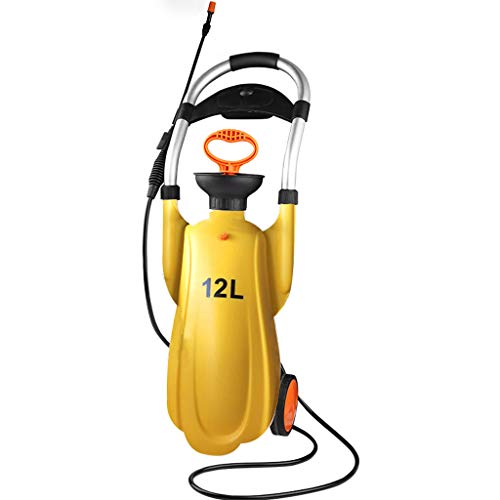 XXHDEE Rociador de riego del Agua de riego de aspersión Botella de Spray Botella lavaojos desinfección móvil Doble Jardín de riego Puede (Color : Yellow)