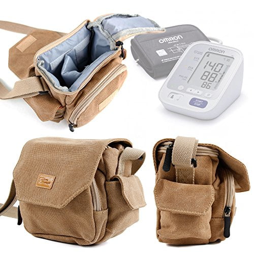 DURAGADGET Bolso/Canvas para Tensiómetro Omron M3 HEM-7131-E/OM-M2 / M2 / M6 Comfort HEM-7221-E8(V) / M3 HEM-7200-E8(V)