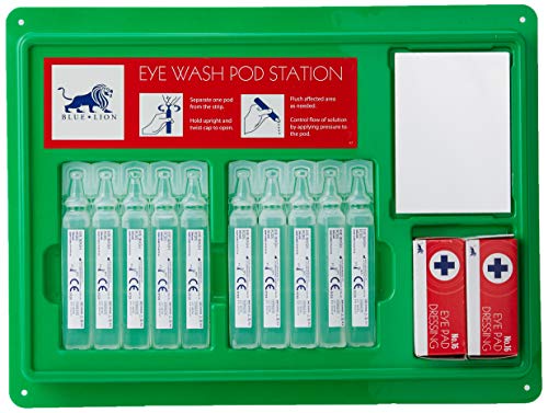 Estación lavaojos Steroplast Pod Inc Espejo 2 pistas del ojo 10 Pads - Alta Calidad
