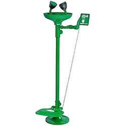 Lavaojos de pavimento con bañera y Doble Mando - EiS Experts in Safety - Verde