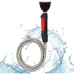 CGOLDENWALL Lavaojos de Emergencia de Mano Ducha Grifo de Fujo Continuo para Ojos de Cobre Chapado Grueso con Manguera de 1,5m para Uso Industrial y de Laboratorio (Un cabezal)